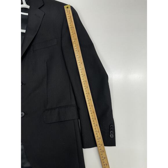 Apt 9 Mens Blazer Size 38S Black Two Button Up Sports Coat - Picture 10 of 12